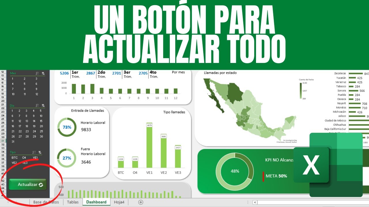 boton para actualizar datos en excel