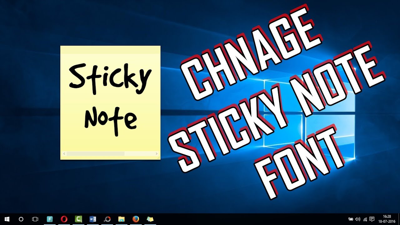 cambiar fuente sticky notes windows 10