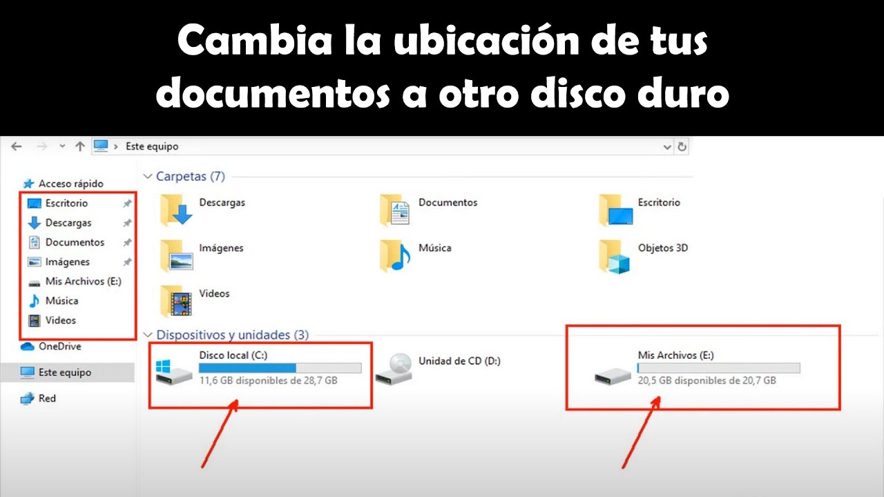 cambiar ubicacion de almacenamiento windows 8