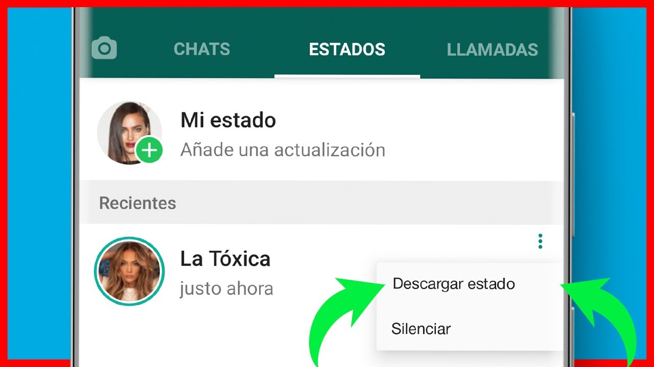 capturas de pantalla estados de whatsapp