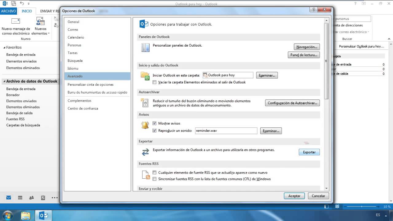 cargar archivo pst en outlook 2010