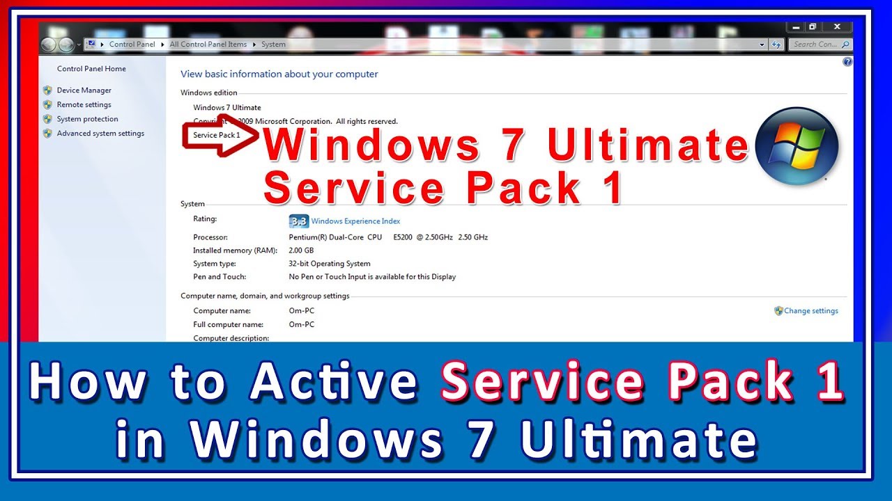 clave windows 7 ultimate service pack 1