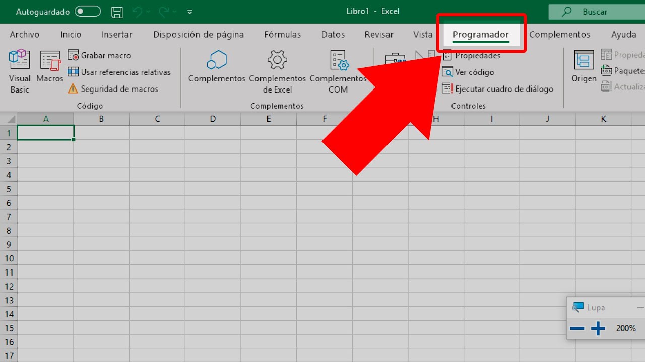 como activar el desarrollador en excel