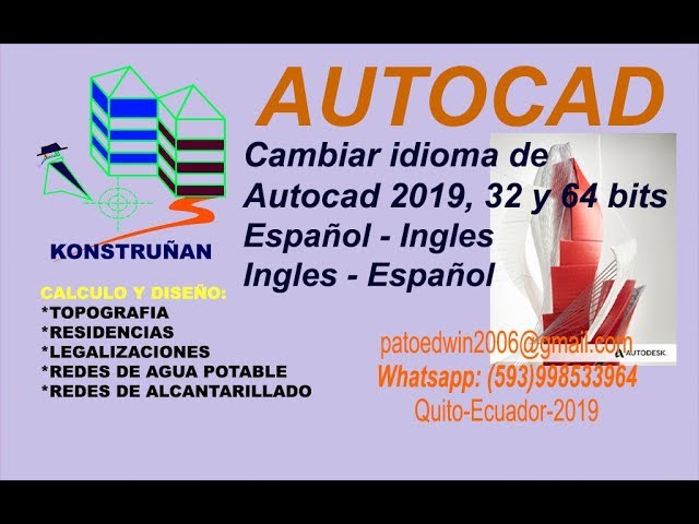 como cambiar de idioma autocad 2019