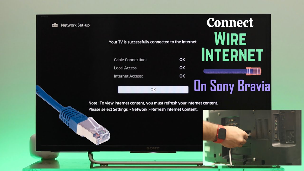 como conectar tv sony bravia a internet por cable