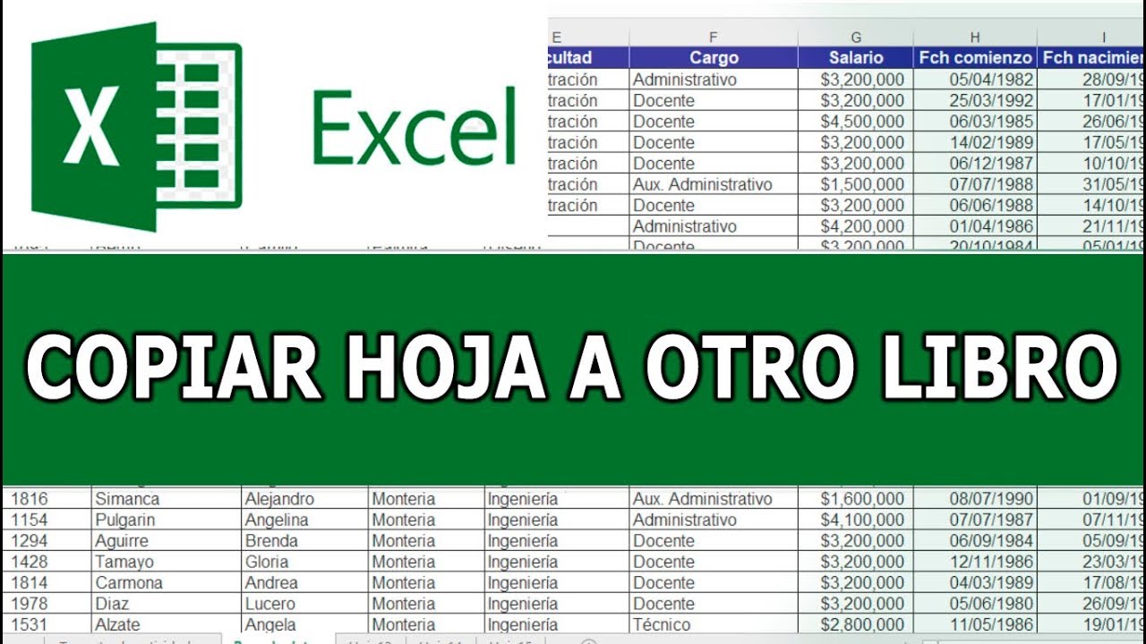 como copiar y pegar una hoja de excel a otra