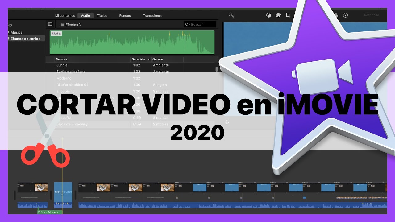 como cortar un trozo de video en imovie