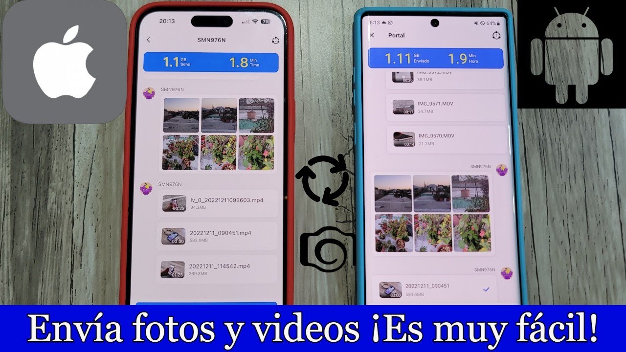 como enviar un video por bluetooth de iphone a android