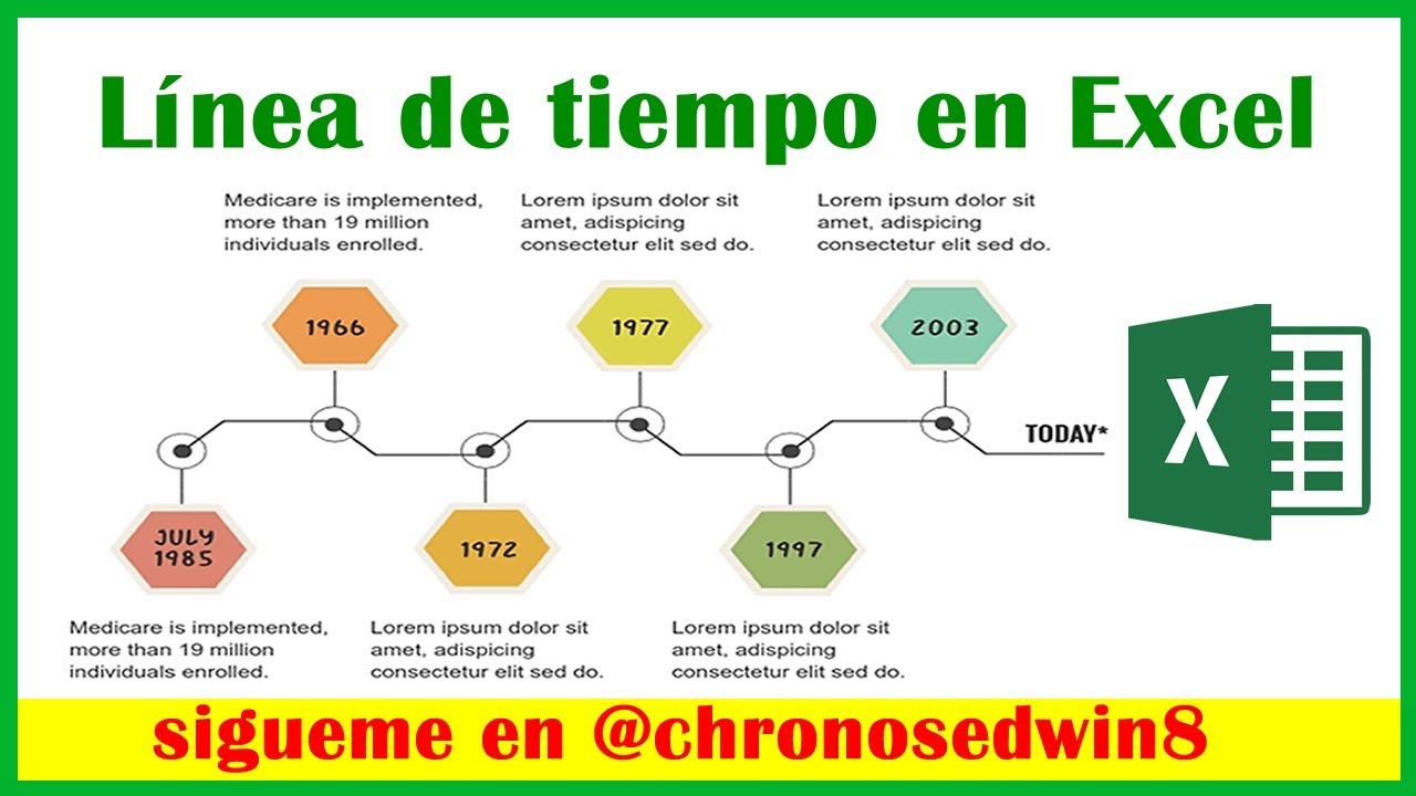 como hacer linea del tiempo en excel