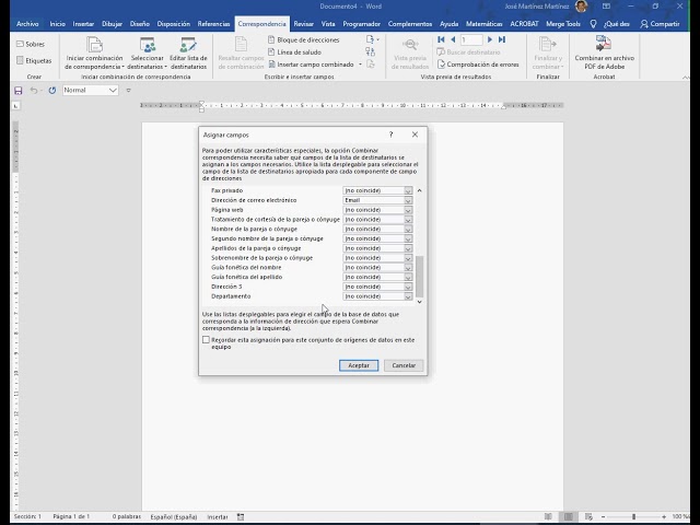 como hacer un directorio en word