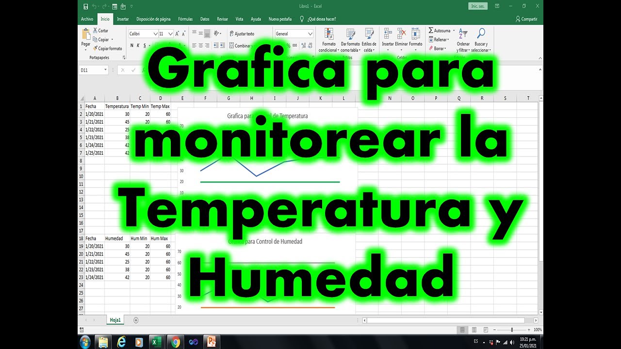 como hacer un grafico de temperatura en excel