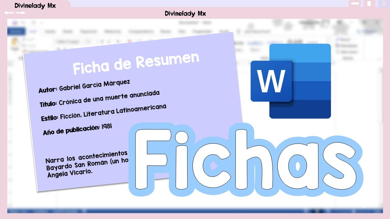 como hacer una ficha de resumen en word