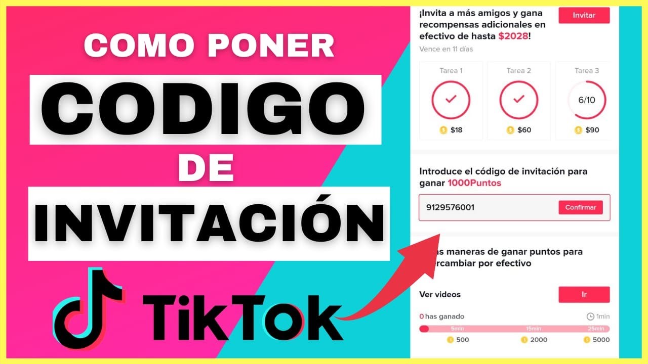 como ingresar un codigo en tiktok