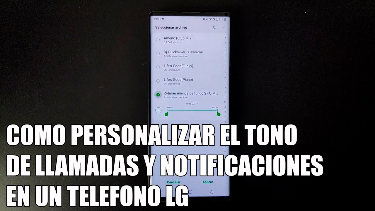 como poner una cancion de tono en mi lg k4