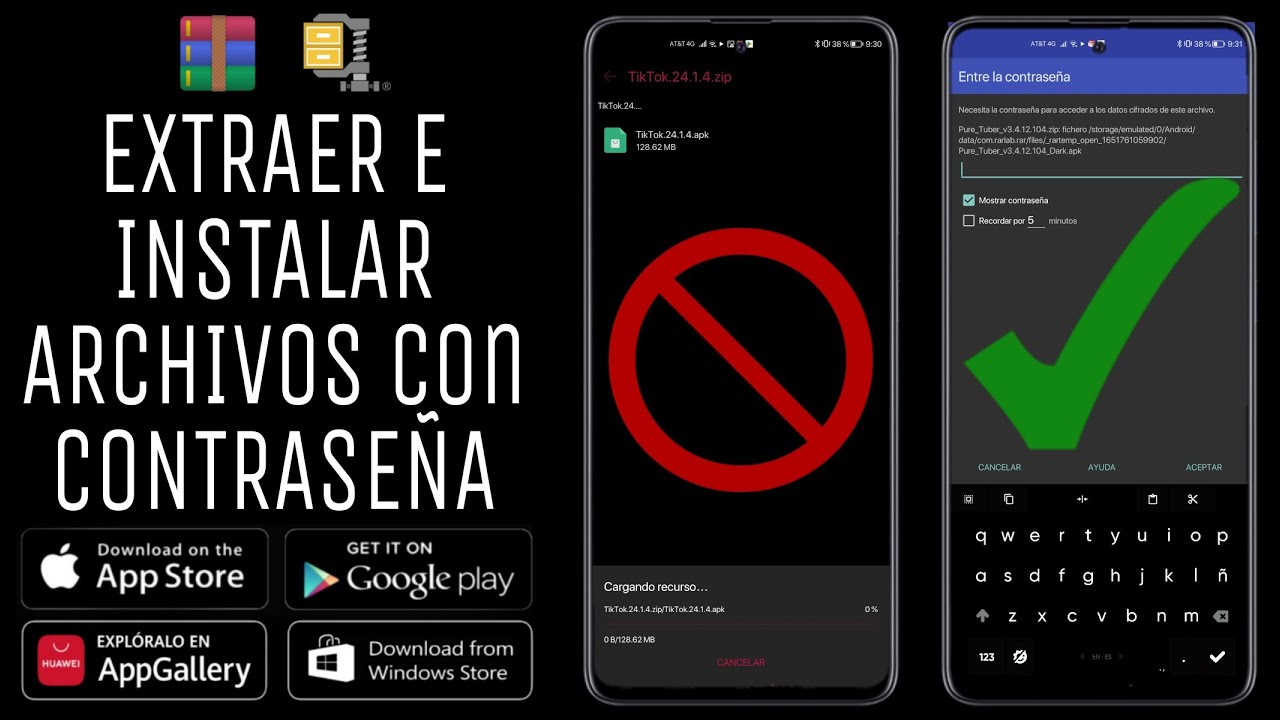 como quitar la contraseña de un archivo rar en android