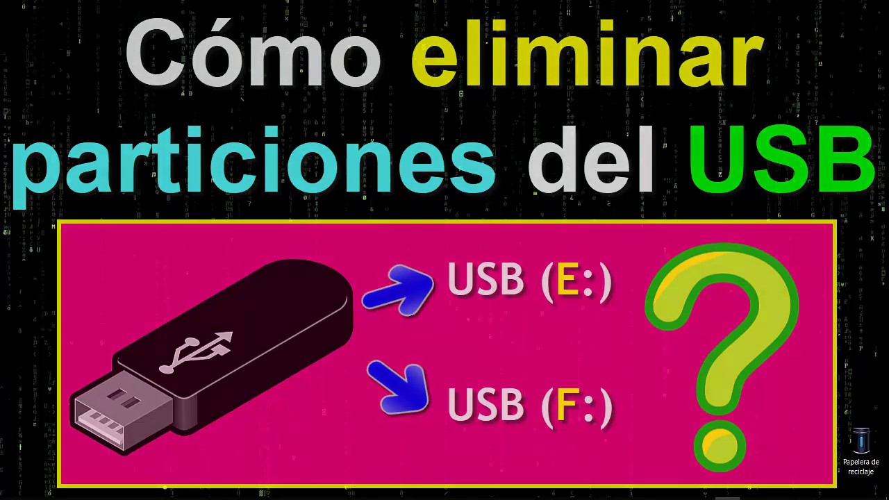 como unir dos particiones de una memoria usb