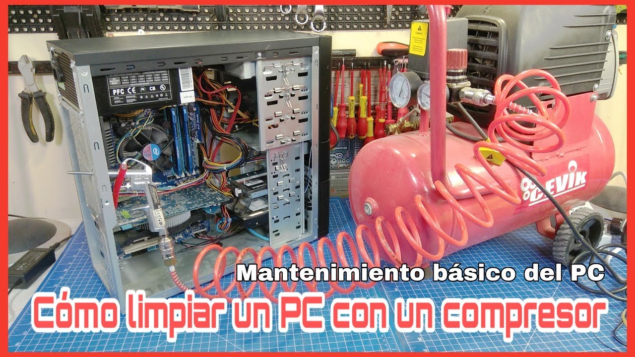 compresor de aire para limpiar pc