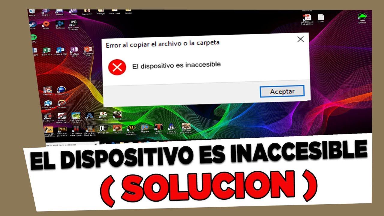 el dispositivo es inaccesible iphone a pc