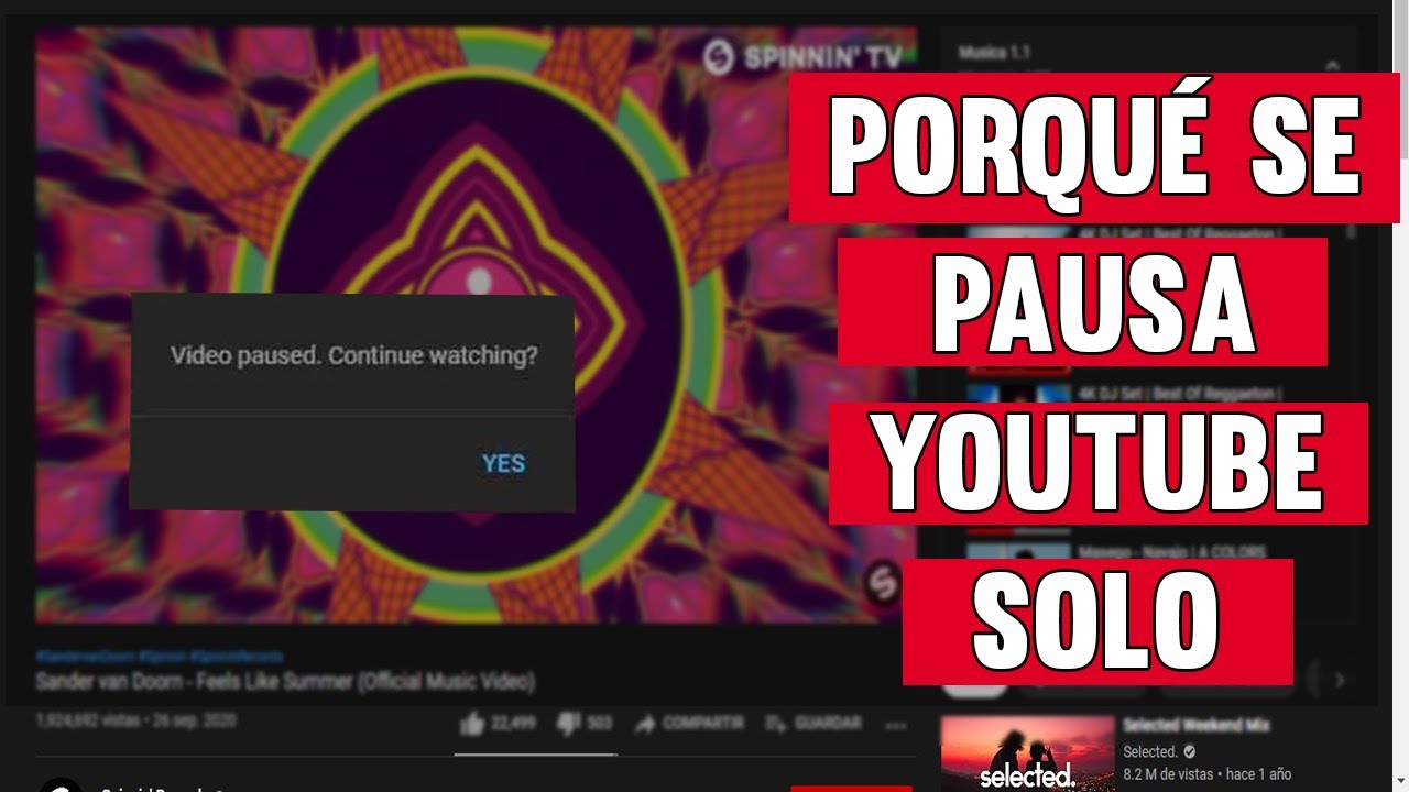 el video se ha pausado youtube solucion