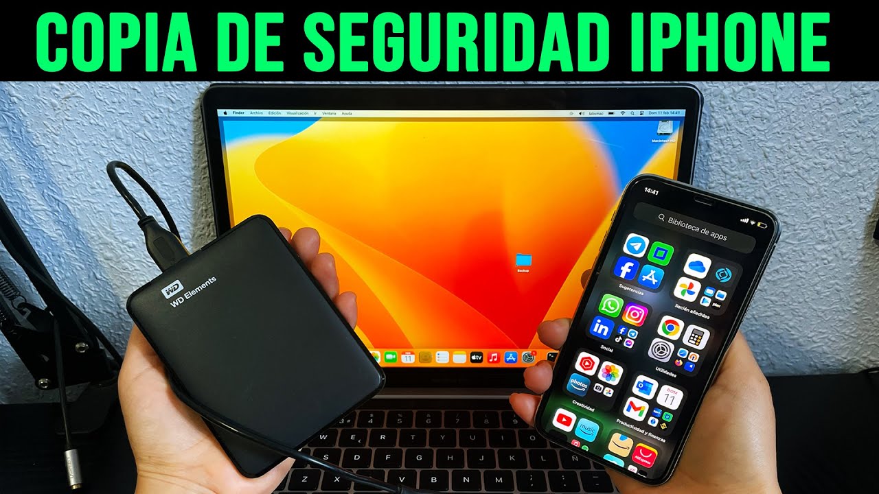 hacer respaldo de iphone en disco duro externo