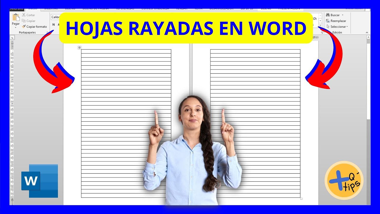 hojas rayadas para imprimir en word