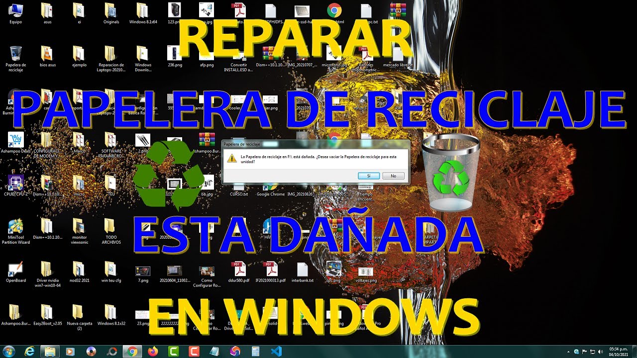 la papelera de reciclaje en c esta dañada windows 7