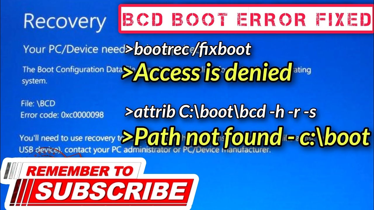 no se encuentra la ruta de acceso c boot