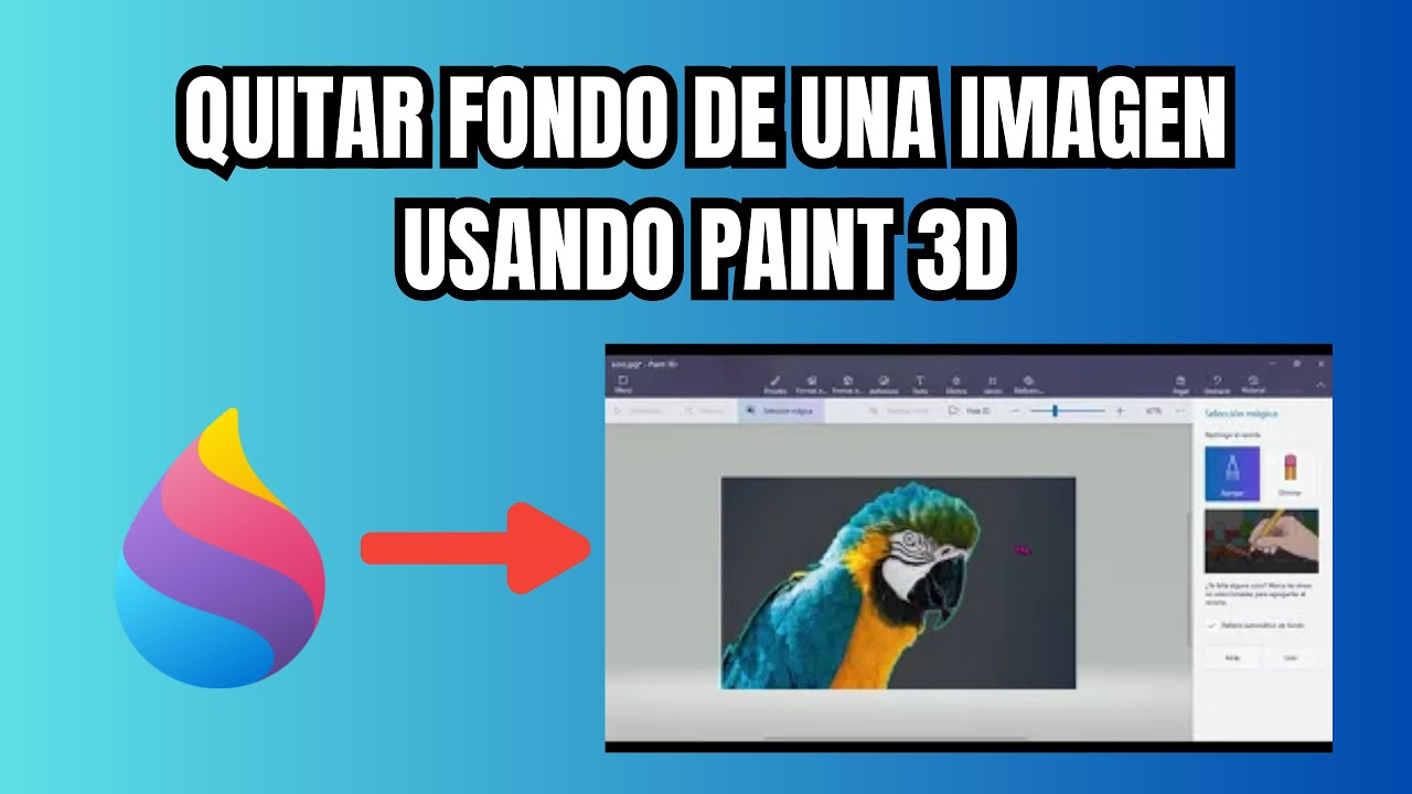 quitar fondo a una imagen paint 3d