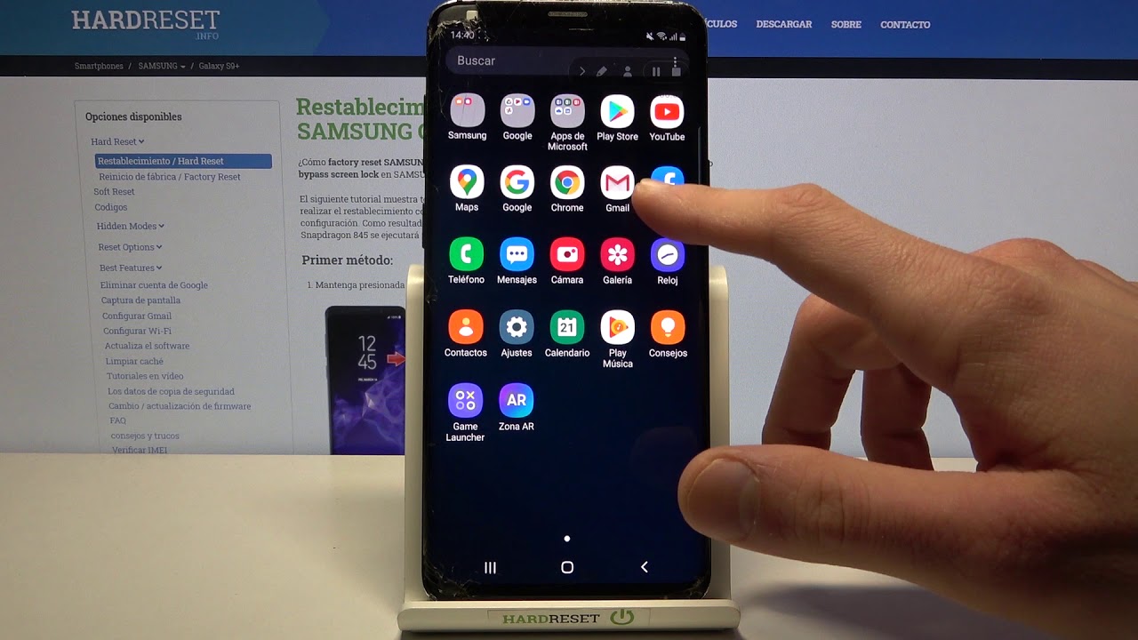 se puede grabar pantalla en samsung s9