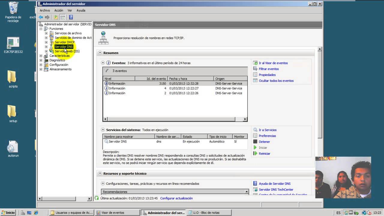 visor de eventos windows server 2008