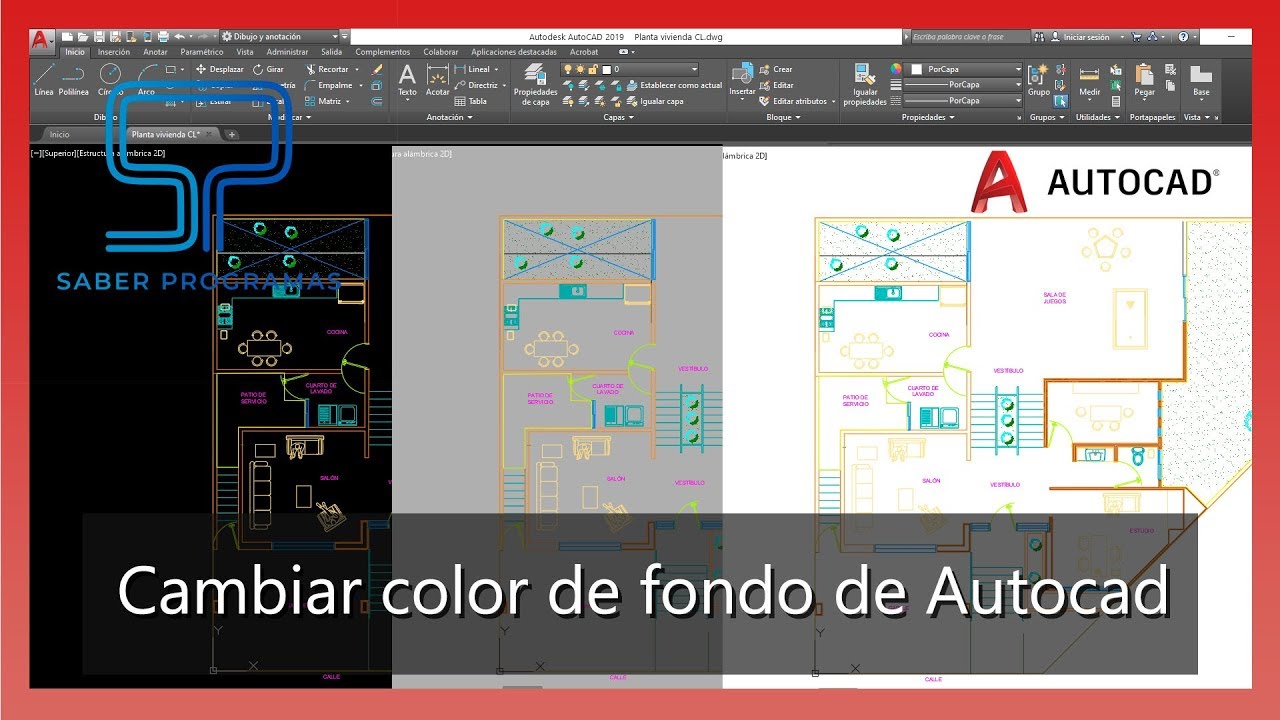 como cambiar el color de fondo autocad