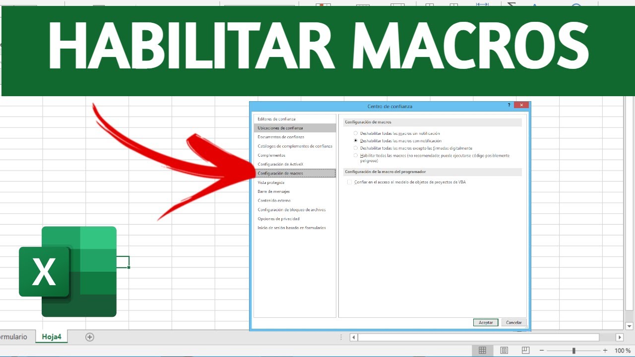 cómo habilitar las macros en excel