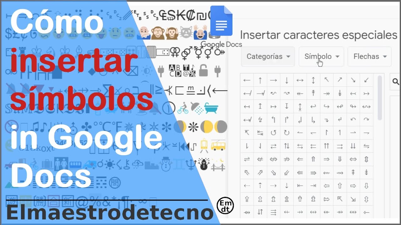 como insertar simbolos en google docs