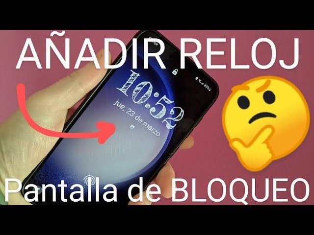 como mover la hora de la pantalla de bloqueo