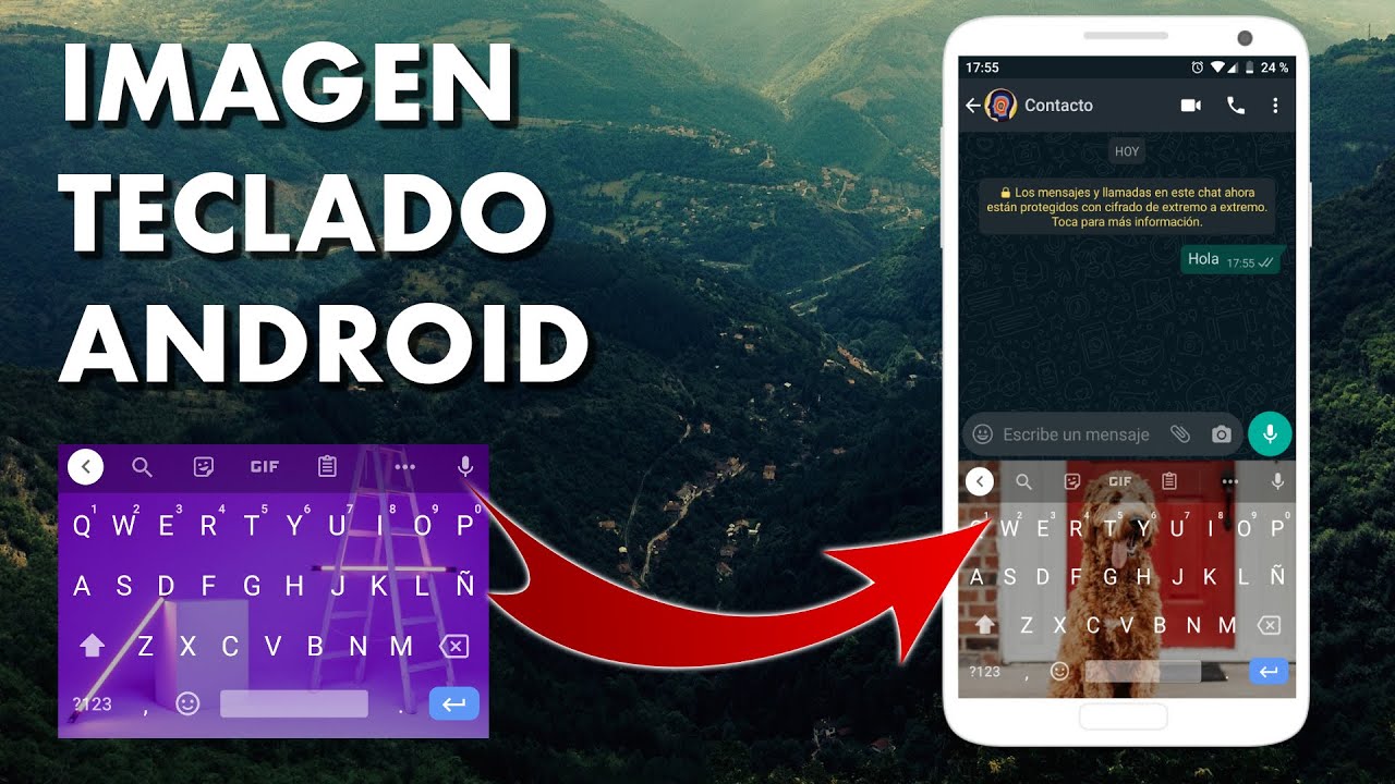 como poner imagen al teclado del celular