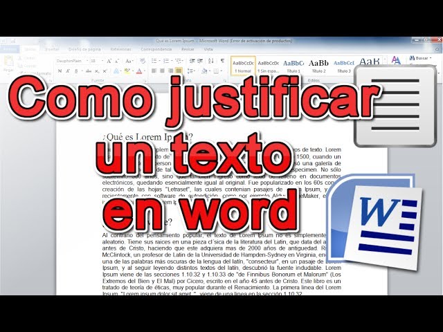 como poner margenes justificados en word