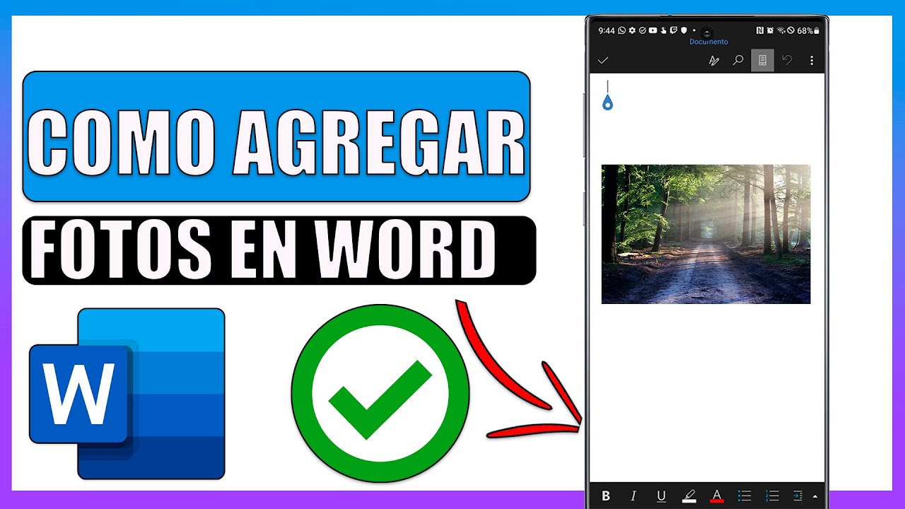 como poner una imagen en word android