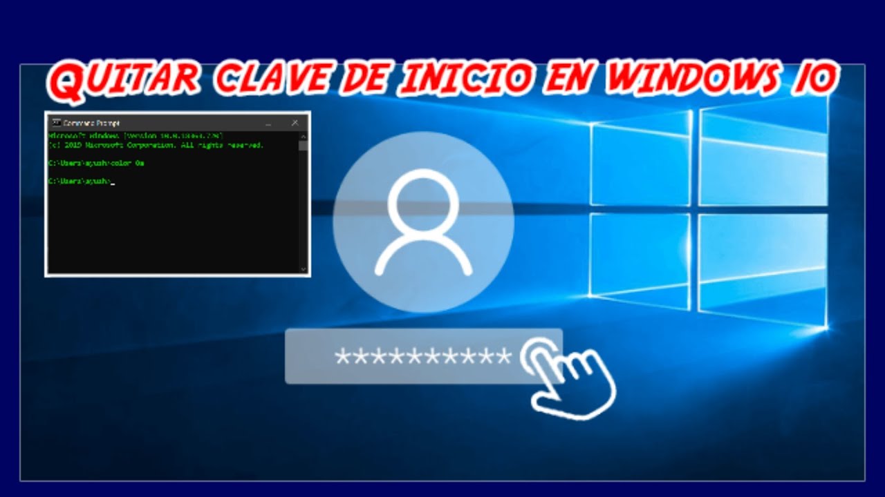 como quitar la contraseña de windows 10 con cmd