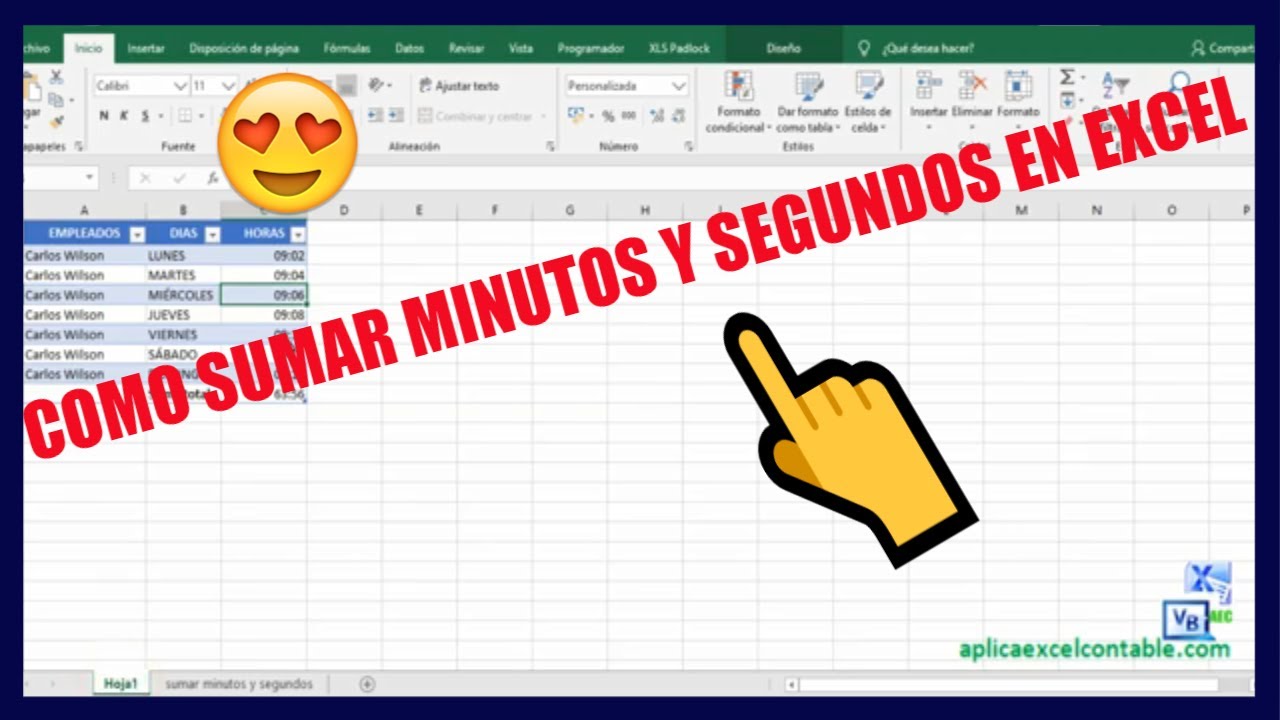 como sumar minutos segundos y centesimas en excel