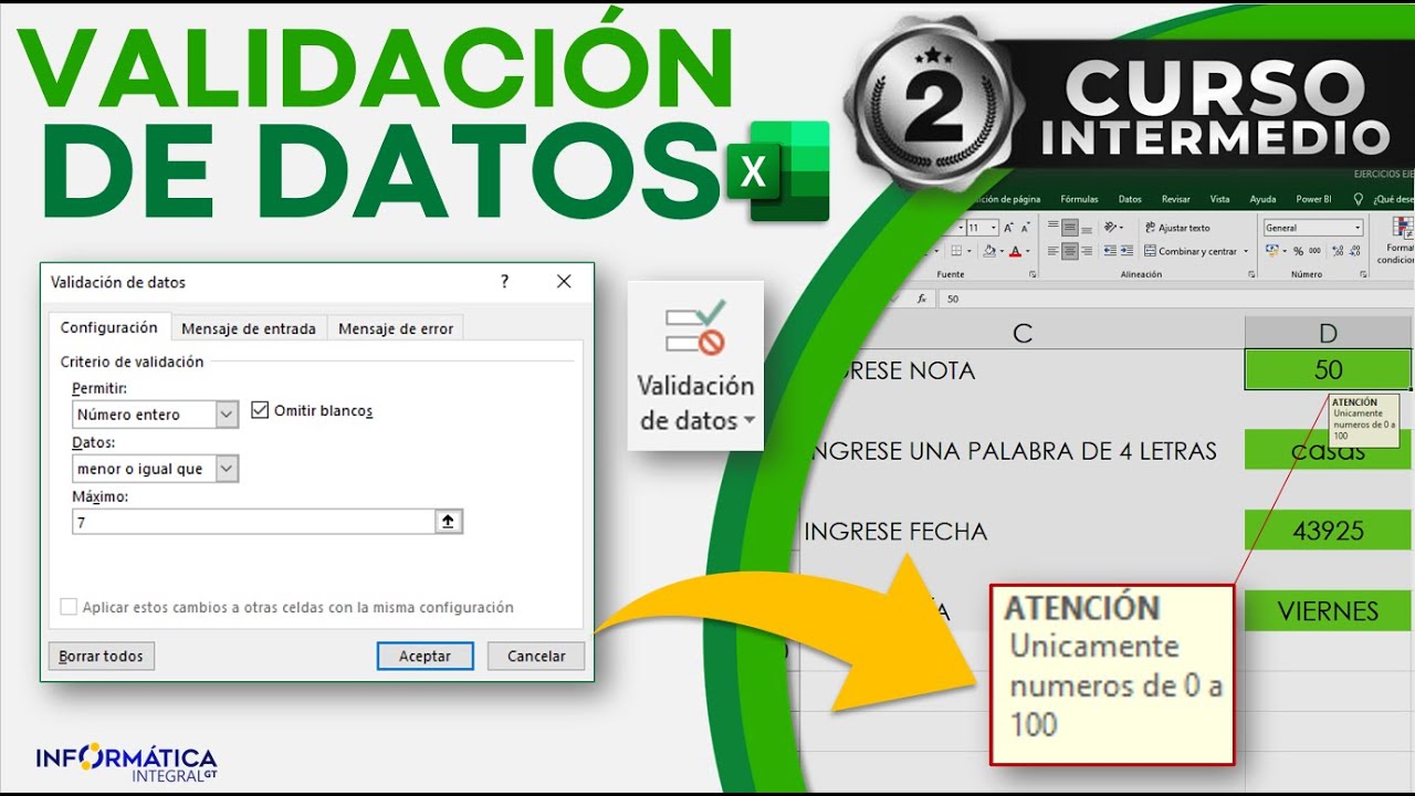 como utilizar validacion de datos en excel