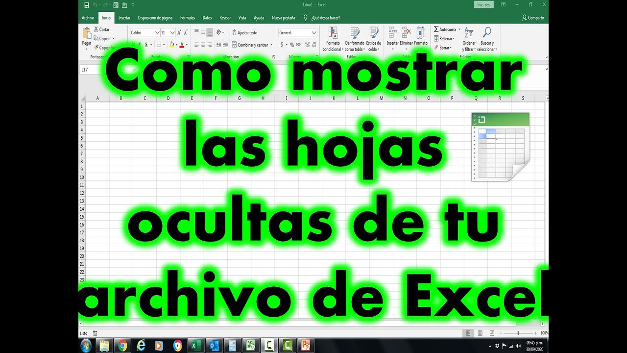 como ver hoja oculta en excel