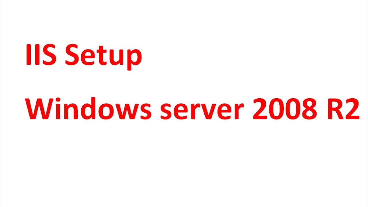 configurar iis en windows server 2008