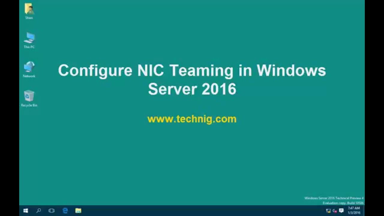 configurar nic teaming en windows server 2016