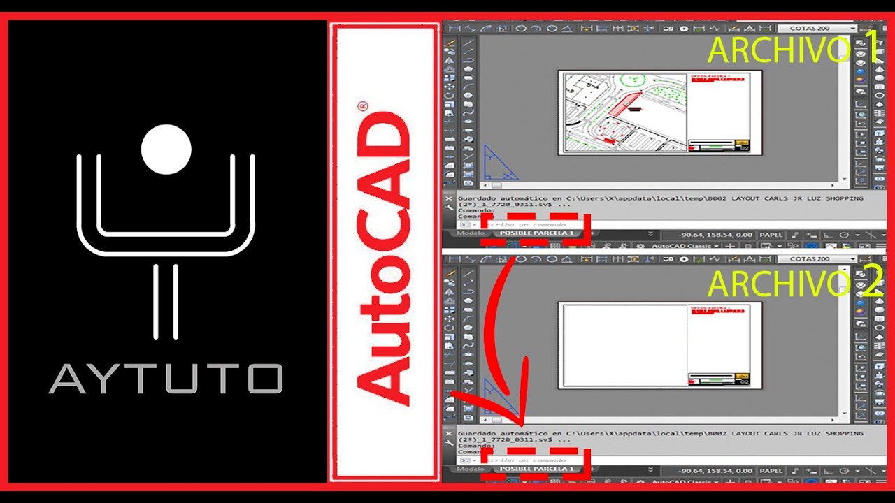 copiar presentacion autocad a otro archivo