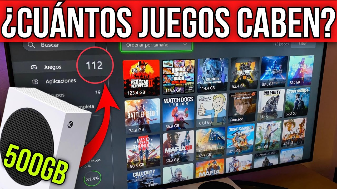 cuantos juegos caben en un xbox one de 500gb