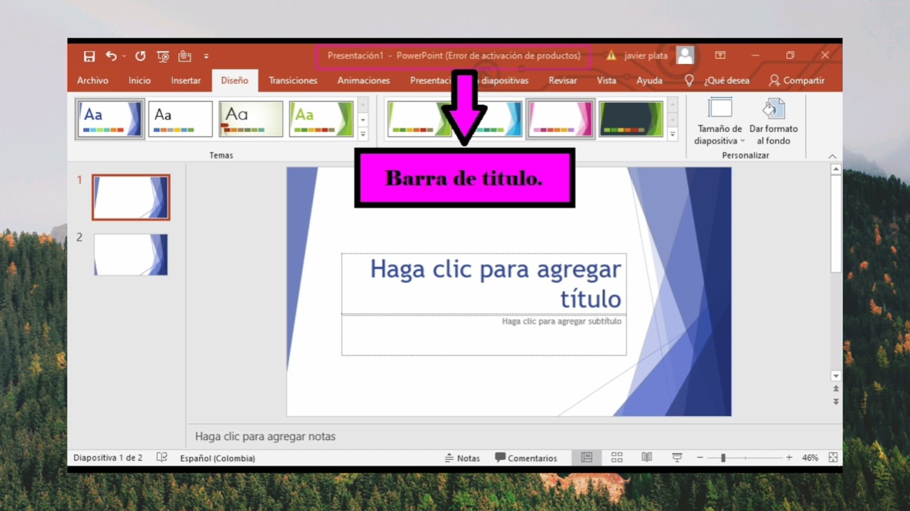 dibujo de power point y sus partes