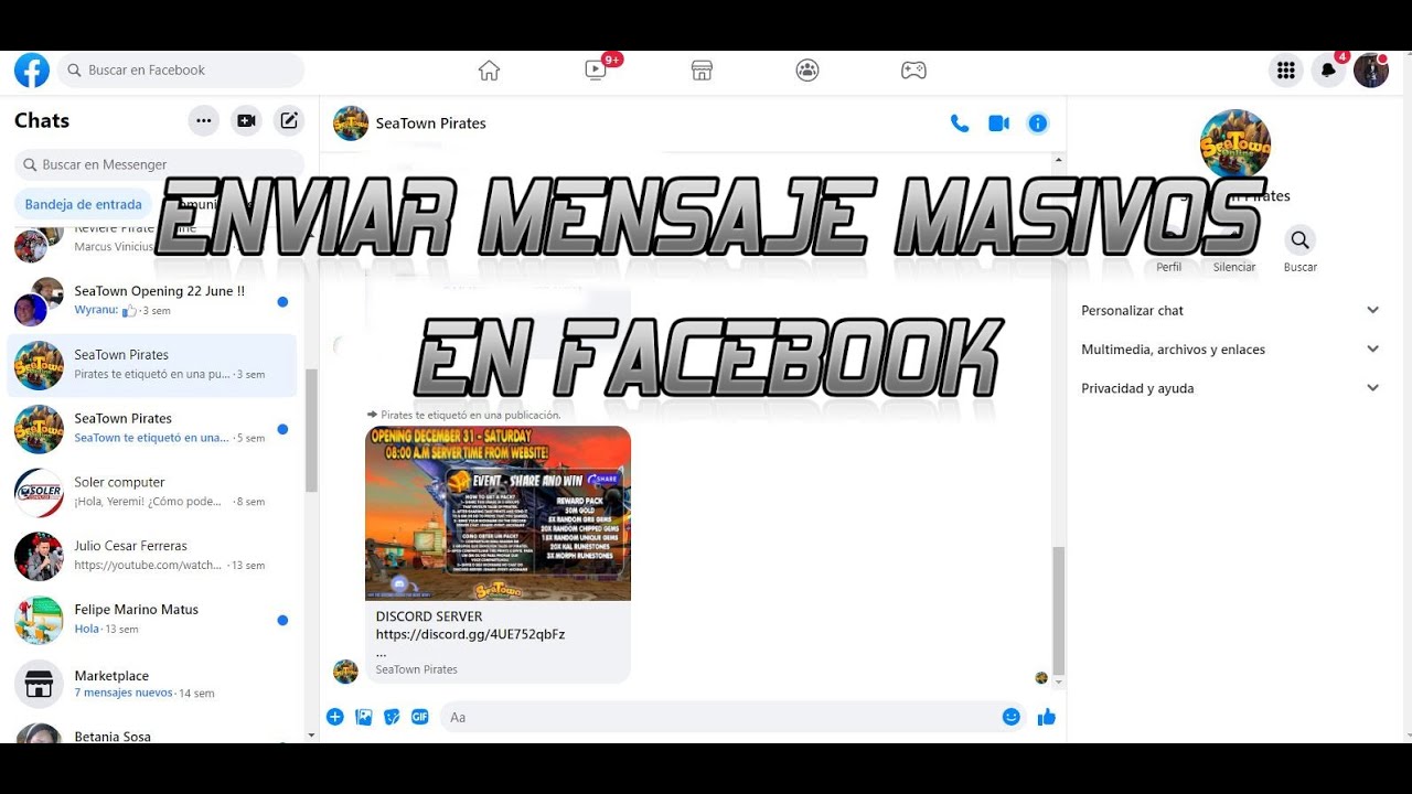 enviar mensaje a todos mis seguidores en facebook