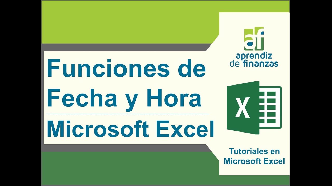 funciones de fecha y hora en excel pdf