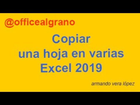 hacer varias copias de una hoja excel