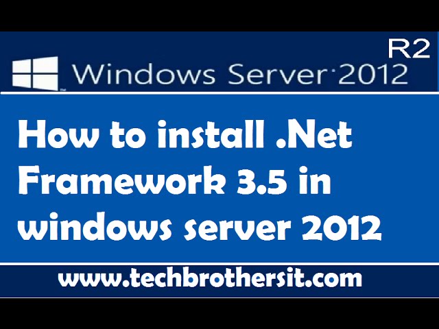 instalar framework 3.5 windows server 2012 r2